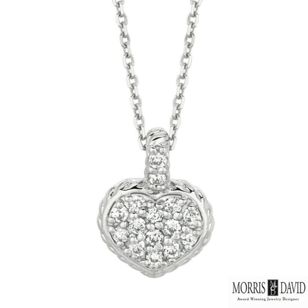 0.25 CT Natural Diamond Heart Necklace Pendant